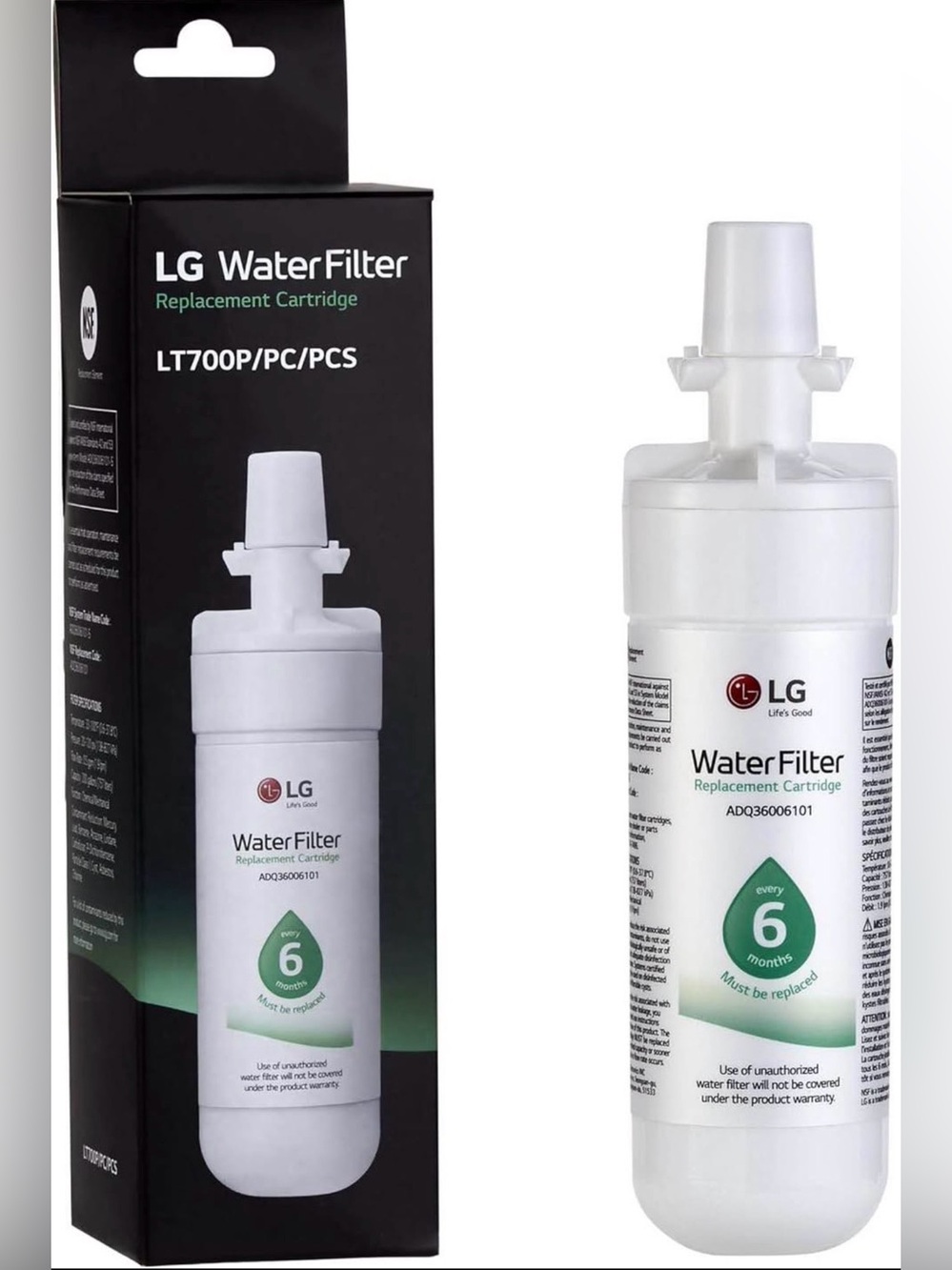 LG - ADQ36006101 - Water Filter for LT700P Refrigerator